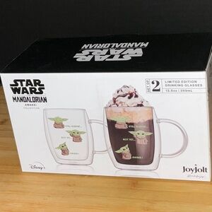 Star Wars Baby Yoda mugs set of 2 Mandalorian Grogu hot cold double wall NIB